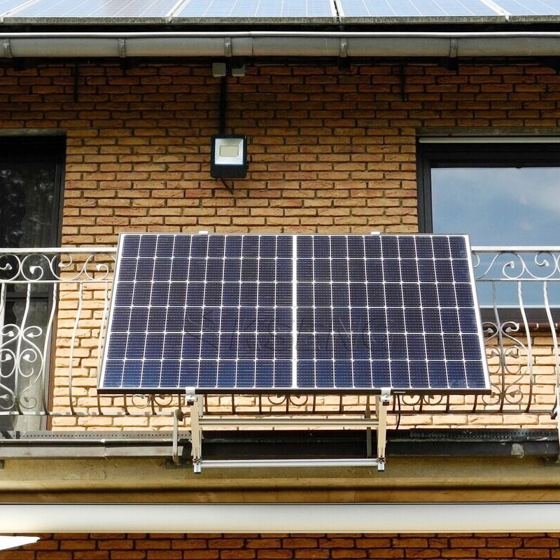 What does a balcony solar system include?